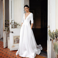 Robe de mariée légère à col en V profond, nouvelle robe longue blanche à traîne pour l'été, robe de plage dos nu pour les vacances