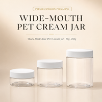 Pot en plastique PET de taille moyenne 50g-250g pour la chaîne d'approvisionnement – Contenant personnalisé OEM pour crème, poudre, suppléments, noix, herbes, aliments, cosmétiques