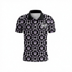 Wholesale Customized Embroidered Floral Logo Casual Jersey Golf Shirts Breathable Plus Size Unisex - Product Image 1