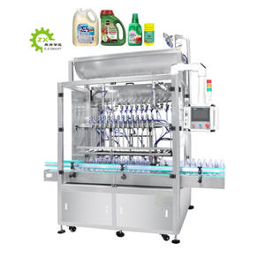 Máquina <span class=keywords><strong>de</strong></span> llenado <span class=keywords><strong>de</strong></span> fertilizante líquido químico automático ZXSMART <span class=keywords><strong>de</strong></span> 14 cabezales tipo gravedad eléctrica <span class=keywords><strong>con</strong></span> tarro <span class=keywords><strong>de</strong></span> vidrio para aplicación <span class=keywords><strong>de</strong></span> bebidas - Product Image 1