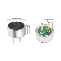 Capsule de microphone à condensateur électret 4,5*2,2 mm, micro de capture avec sensibilité de 52 dB