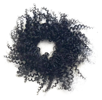 Chignon Afro Kinky Curly Donut Hair Chignon Remy Hair Grade Updo Hair Pieces Chinois Humain Messy Updo Double Drawn Hair Weaving