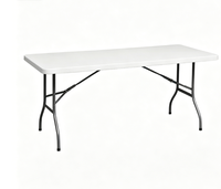 Table pliante légère et imperméable en plastique HDPE portable pour le camping en plein air, les pique-niques, le jardin, la terrasse, la pelouse, la salle à manger