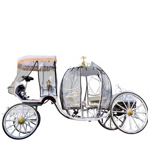 Carroza de Calabaza Eléctrica Blanca para Bodas, Venta al por Mayor, Carroza de Caballos de Calabaza para Bodas en Oferta - Product Image 4