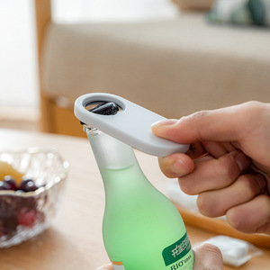 Yimijia Magnetic Bottle Opener Stainless Steel White Rectangle Kitchen Beer Can Opener Refrigerator Use - Product Image 2