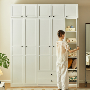 Moderne einfache Stahl garderobe für zu Hause Schlafzimmer zusammen gebauter Schrank für kleine Wohnung Lagerung mit Schublade für Hotel vermietung - Product Image 4