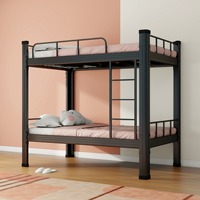 Lit superposé en acier robuste Homniture, lit double en métal pour dortoir, auberge, école