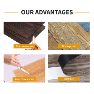 Phong cách hiện đại thân thiện với môi khô trở lại tự dính thảm mô hình hạt gỗ LVT Sàn Vinyl sang trọng sàn - Product Image 3