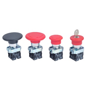 Bouton d'arrêt d'urgence XB2-BS142 22mm 1NC à tête champignon, sélecteur à clé IP65 pour commande - Product Image 3