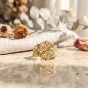 Stylish Gold Plated Copper Brass Men's Ring Fashion Jewelry Classic Finger <b>Accessory</b> for Traditional Events <b>Wedding</b> Party - Product Image 2