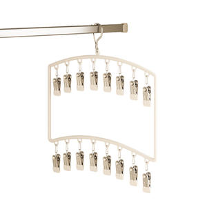 ที่แขวนเสื้อผ้าเด็กแบบหลายคลิป รูปทรงปีกนก พร้อมตะขอแขวน สำหรับตากถุงเท้า ชุดชั้นใน พร้อมคลิปหนีบ - Product Image 2