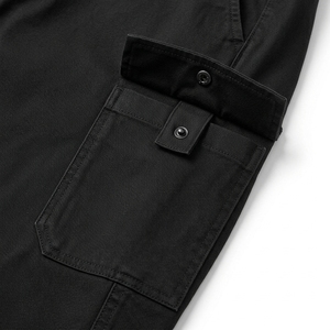 Men's Lightweight Stretch Cotton Canvas <b>Cargo</b> <b>Pants</b> Slim Tapered Flat Front Mid Rise <b>Elastic</b> <b>Waist</b> Casual Streetwear - Product Image 3