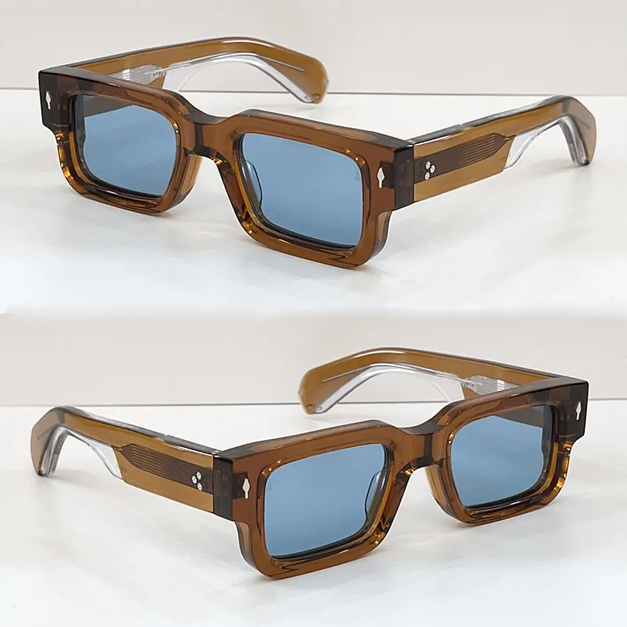 Gafas de sol Vintage Finewell, gafas de sol polarizadas a la moda con montura gruesa de acetato para hombre, gafas de sol personalizadas hechas a mano para mujer UV400