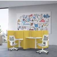 Bureau indépendant mobile de luxe moderne bureau d'étude à réduction de bruit simple pour les cabines de bureau à domicile panneau de poste de travail en bois