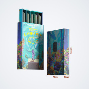 Dịch Vụ OEM Tùy Chỉnh Sang Trọng Cứng Nhắc Hộp Giấy Ngăn Kéo-Phong Cách Tay Cán Hộp Thuốc Lá Trẻ Em Kháng 5 Pcs Trước Cuộn Cone Hộp - Product Image 2