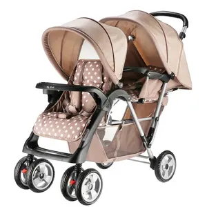 Zwillinge Kinderwagen Luxus Baby Twin Kinderwagen 2 in 1