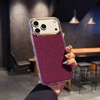 Coque de téléphone antichoc brillante et luxueuse en TPU avec paillettes pour 18 Pro/Max/17/16/15/14 Pro, anti-traces de doigts et protection de l'objectif