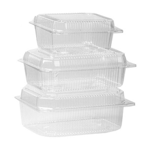 Contenedores Desechables Transparentes para Alimentos, Rectangulares, Tipo Clamshell, con Tapa para Postres, Ensaladas, Pasta y Sándwiches (9x5 pulgadas, 0.4 mm) - Product Image 5