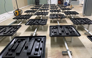 Système d'irrigation d'approvisionnement d'usine plateaux <span class=keywords><strong>de</strong></span> ruissellement modifiables <span class=keywords><strong>en</strong></span> <span class=keywords><strong>hauteur</strong></span> <span class=keywords><strong>de</strong></span> <span class=keywords><strong>jardin</strong></span> réutilisables plateau <span class=keywords><strong>de</strong></span> ruissellement hydroponique <span class=keywords><strong>de</strong></span> 22 pouces - Product Image 2