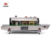 DUOQI FR-770 électrique automatique bandes chauffage d'étanchéité machine, usine prix top qualité en plastique sac bande continue chauffe scellant
