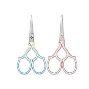 All Steel Small Scissors 95mm Round Tip For Trimming Eyebrows Nose Hair Beard Household Use - Product Image 4