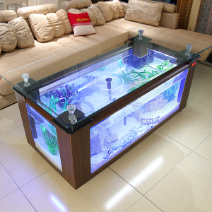 Aquarium rectangulaire en verre <span class=keywords><strong>pour</strong></span> salon, aménagement <span class=keywords><strong>aquatique</strong></span> avec plantes, éclairage LED spectre complet, aquarium écologique en sacs - Product Image 5