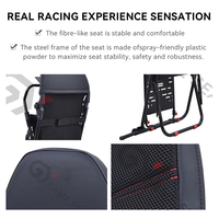 GY018-3 Cockpit Plegable para Simulador de Carreras con Plataforma de Movimiento Completo, Silla Asiento para Juegos Ps5 en Venta, para Playstation 3, Wii, XBox