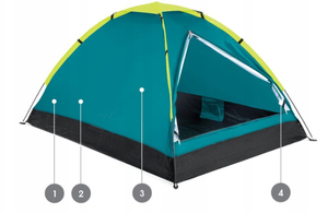 <span class=keywords><strong>Tenda</strong></span> da <span class=keywords><strong>Campeggio</strong></span> Manuale Monostrato Impermeabile in Oxford con Protezione UV per Picnic all'Aperto, Viaggi e Alpinismo - Product Image 6