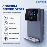 Chauffe-eau et distributeur d'eau instantané mural électrique noir en plastique, multi-températures réglables, pour usage hôtelier avec fonction de chauffage