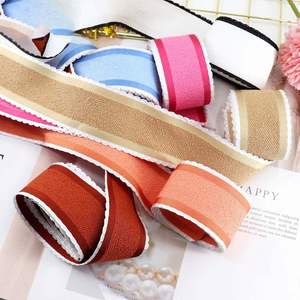Nouvel Arrivage Ruban en Polyester Préppy de 3,8 cm avec Bordure en Dentelle Contrastante pour Bordure d'Uniforme Scolaire 5 Yards/Rouleau - Product Image 1