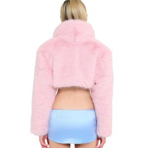 Vente en gros 2025 – Manteaux courts en fourrure de Mongolie en peluche de haute qualité, très tendance pour l'hiver - Product Image 2