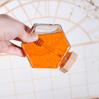 Pot en verre hexagonal pour miel, 4 oz, 8 oz, 12 oz, 16 oz, 100 ml, 180 ml, 280 ml, 380 ml, vente chaude