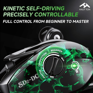 Carrete de Pesca HAUT TON con Sistema de Frenado Electrónico de Control Digital, Carrete de Baitcasting con Línea Antiexplosión, Izquierda/Derecha - Product Image 4