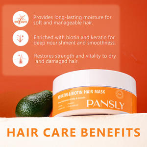 Crema Capilar de Queratina 100% Natural y Orgánica OEM, Tratamiento Nutritivo para Cabello Seco y Dañado, Ingredientes Herbales Veganos, Refrescante - Product Image 2