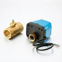 Vanne à bille motorisée électrique DN15-DN50, 2 voies, en laiton, pour commande de ventilo-convecteur CVC et automatisation industrielle