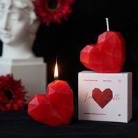 Bougie aromatique en velours en forme de cœur, cire mélangée, faite à la main, cadeau de mariage ou de la Saint-Valentin, décoration, OEM, vente en gros
