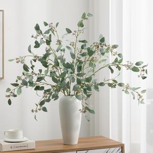 Bouquet d'eucalyptus artificiel Meng Jie 30cm-100cm en PVC, fleur en soie pour décoration de mariage et de maison, verdure - Product Image 1