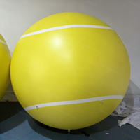 Ballon gonflable géant personnalisé en forme de balle de tennis, conception de logo gratuite, matériau PVC