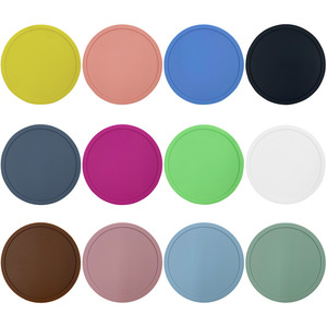 Hot Drink Coasters Cup Pad <b>Mat</b> Silicone Heatproof Tea Cups Pad Round Rubber Mug Coaster Non Slip Home <b>Bar</b> Office Parties - Product Image 1