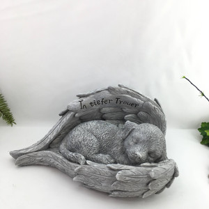 Custom Polyresin Sand Pet <strong>Dog</strong> and Angel <strong>Memorial</strong> <strong>Stone</strong> for Grave - Product Image 5