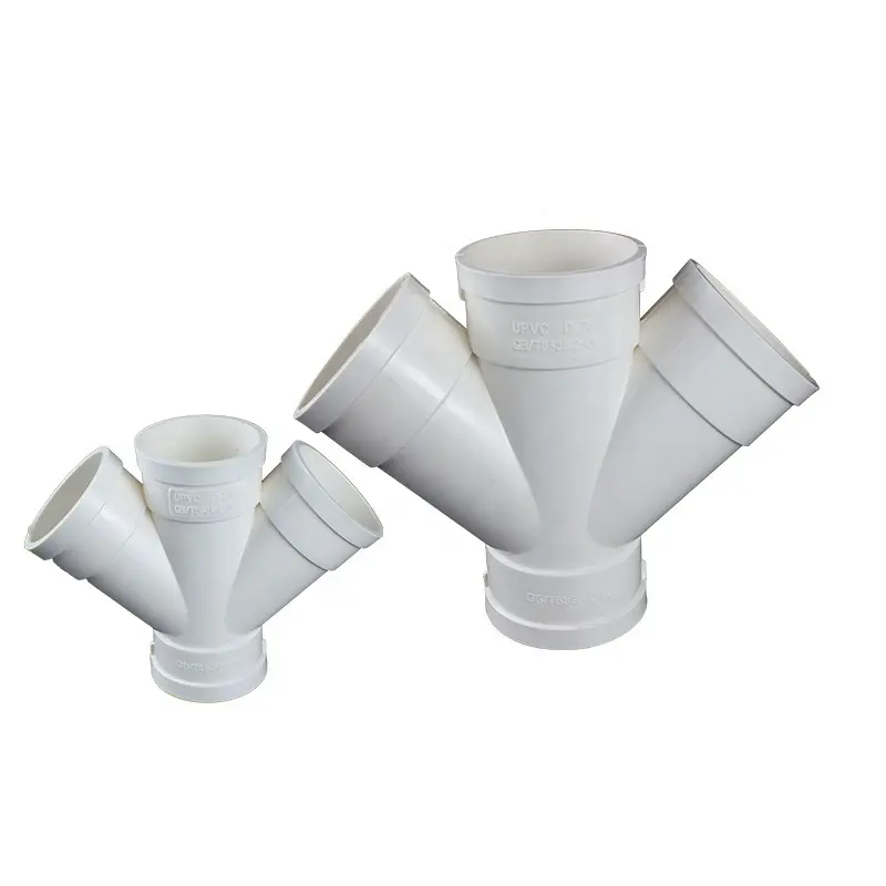 YIFENG PVC Oblique Four Way Connectors DN50 PVC Pipe and Pipe Fitting