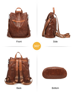 LOIRAL Fashion Ladies <strong>Handbags</strong> and Shoulder PU Leather Anti-theft <strong>Rucksack</strong> With Multipurpose Design Backpack Purse for Women - Product Image 2