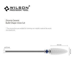6400501 punta per unghie di alta qualità ceramica bianca-<span class=keywords><strong>Zirconia</strong></span> frese in ceramica/fresa dentale utilizzata per acrilico/gesso - Product Image 2
