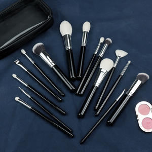 Juego de 15 Brochas de Maquillaje de <span class=keywords><strong>Pelo</strong></span> Sintético Suave para Base, Corrector y Polvo, Estilo Abanico, para Uso Facial - Product Image 1