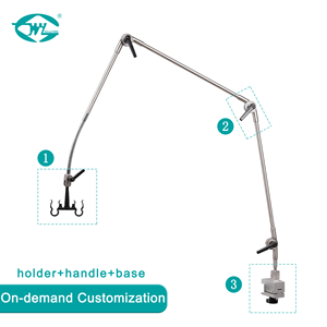 Ventilateur de transport médical WEIYE avec bras articulé à 3 membres, support de tube de 12 mm de diamètre, circuit respiratoire, <span class=keywords><strong>chariot</strong></span> d'hôpital - Product Image 2
