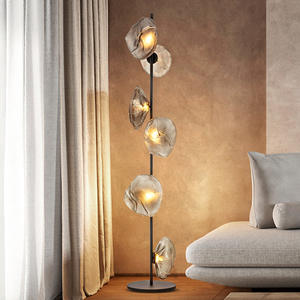 Lampes nordiques au <span class=keywords><strong>design</strong></span> moderne Luminaire décoratif pour la maison Verre de maison créatif Lune debout unique Lampes d'angle à led pour chevet - Product Image 2