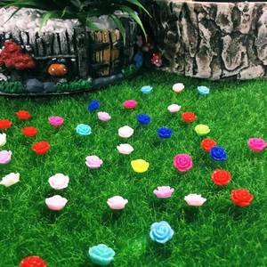 Resin Flower <b>Ornaments</b> Miniature Garden Decorations For Indoor Outdoor Use Glossy Finish WX-9998712 - Product Image 1