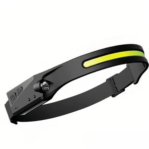 <b>USB</b> Rechargeable Portable Powerful Led Cob Motion Sensor Headtorch Headlamp Waterproof Running Outdoor Camping Fishing Headlamp - Product Image 1