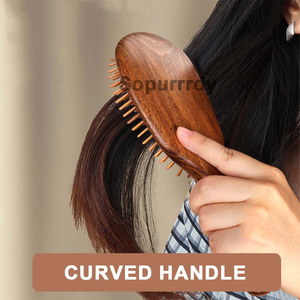 Cepillo de Pelo con Logotipo Personalizado - Cepillo Acolchado con Cerdas Antiestáticas para Desenredar Suavemente y Masajear el Cuero Cabelludo para Todo Tipo de Cabello - Product Image 5