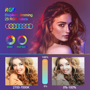 Luce ad anello calda <span class=keywords><strong>bianca</strong></span> da 22 pollici con treppiede da 200cm con luce circolare a LED regolabile RGB per TikTok/trucco/<span class=keywords><strong>YouTube</strong></span> - Product Image 3